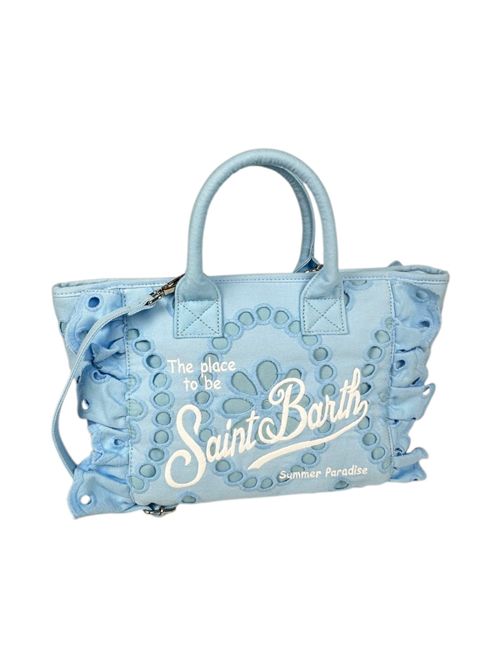 borsa donna colette in sangallo azzurro MC2 Saint Barth | COLETTE VOLANT NSANGALLO 31 EMB